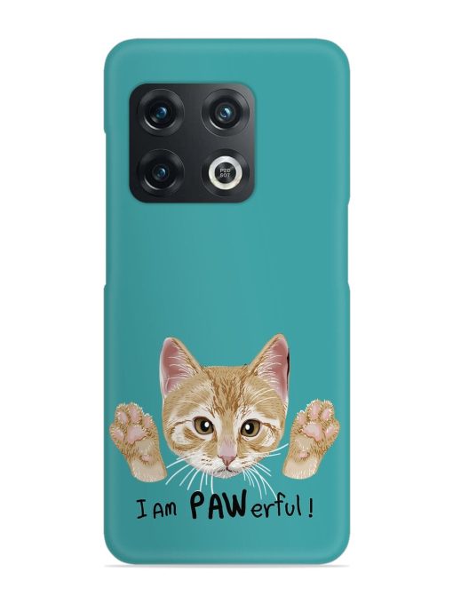 Typography Slogan Cat Snap Case for Oneplus 10 Pro (5G) Zapvi