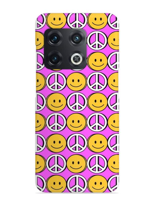 Smiley Face Peace Snap Case for Oneplus 10 Pro (5G) Zapvi