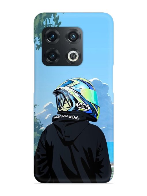 Rider With Helmet Snap Case for Oneplus 10 Pro (5G) Zapvi