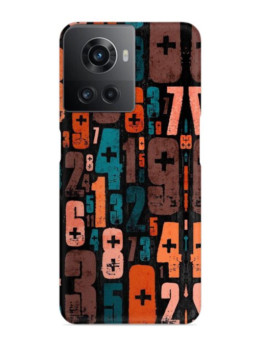 0 To 9 Art Snap Case for Oneplus 10R (5G) Zapvi