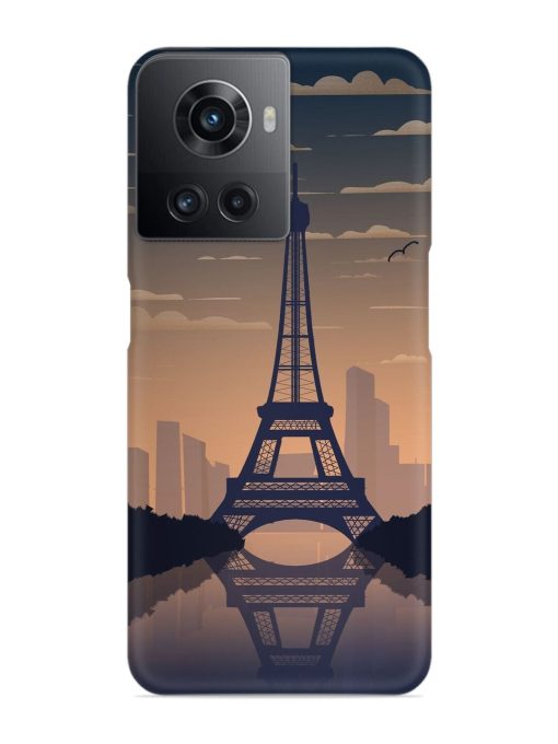 France Paris Eiffel Tower Gradient Snap Case for Oneplus 10R (5G) Zapvi