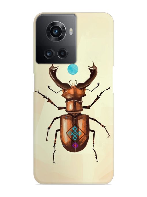 Stag Beetle Vector Snap Case for Oneplus 10R (5G) Zapvi