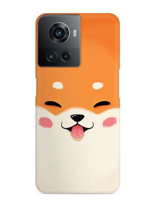 Cute Dog Face Vector Snap Case for Oneplus 10R (5G) Zapvi