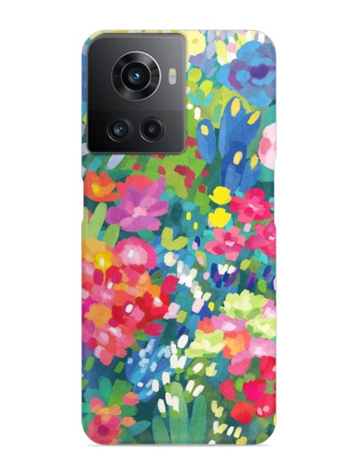 Watercolor Flower Art Snap Case for Oneplus 10R (5G) Zapvi