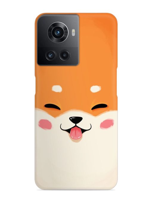 Happy Cat Art Snap Case for Oneplus 10R (5G) Zapvi