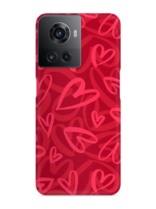 Seamless Romantic Pattern Snap Case for Oneplus 10R (5G) Zapvi