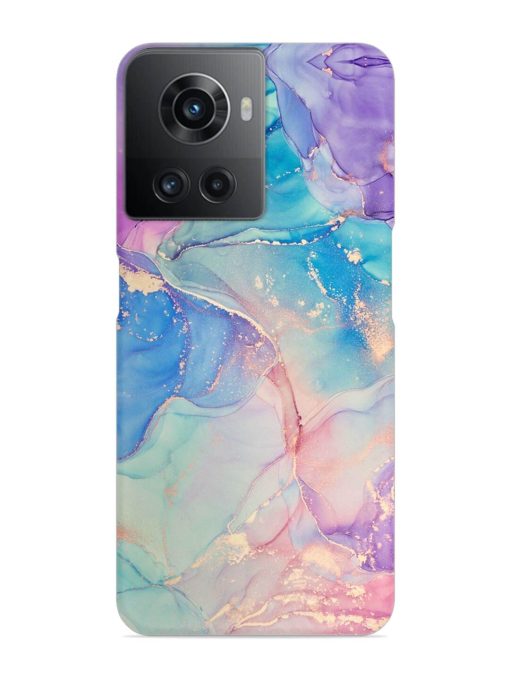 Alcohol Ink Colors Snap Case for Oneplus 10R (5G) Zapvi