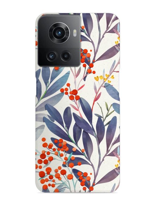 Seamless Floral Pattern Snap Case for Oneplus 10R (5G) Zapvi