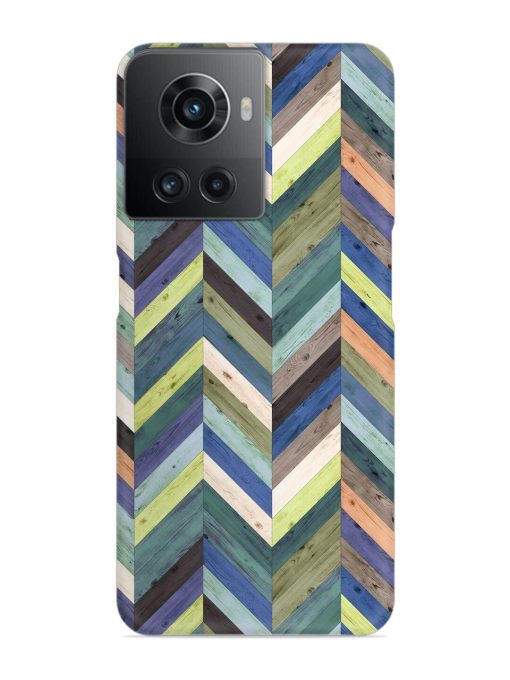 Chevron Random Color Snap Case for Oneplus 10R (5G) Zapvi