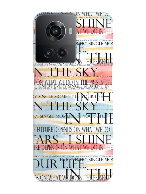 Seamless Slogans Pattern Snap Case for Oneplus 10R (5G) Zapvi