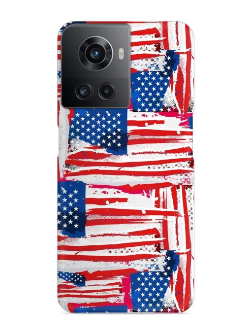 Usa Flag Seamless Snap Case for Oneplus 10R (5G) Zapvi