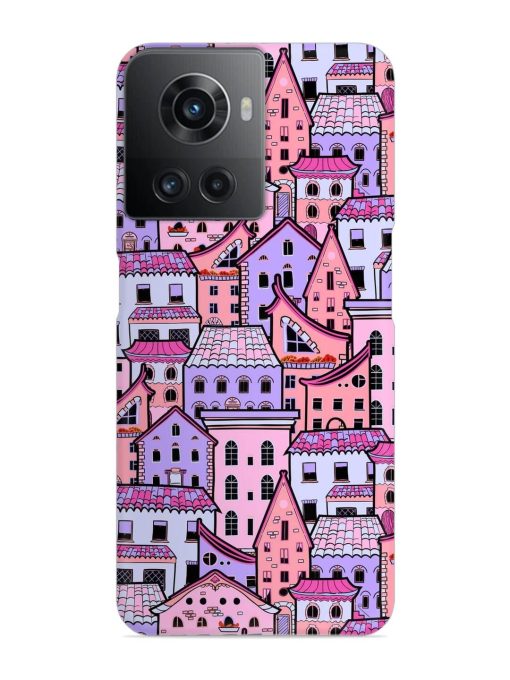 Seamless Pattern Houses Snap Case for Oneplus 10R (5G) Zapvi