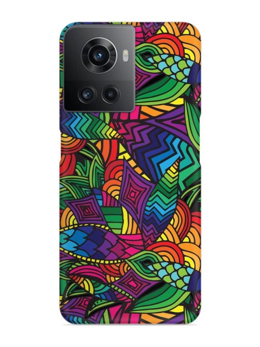 Abstract Multicolor Seamless Snap Case for Oneplus 10R (5G) Zapvi