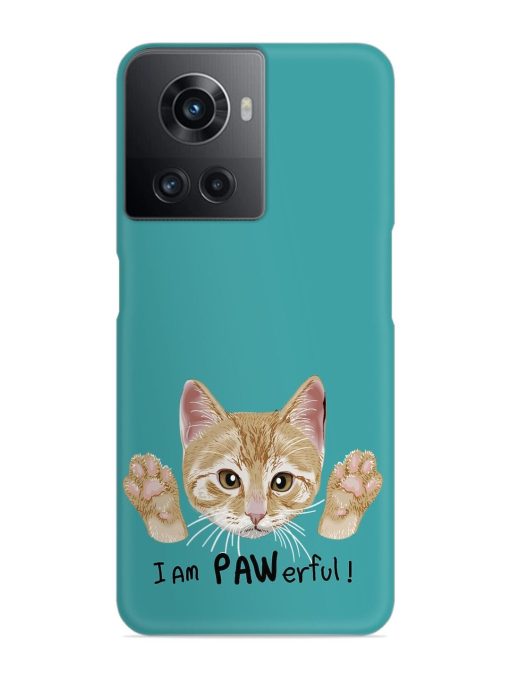 Typography Slogan Cat Snap Case for Oneplus 10R (5G) Zapvi