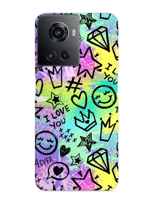 Bright Seamless Pattern Snap Case for Oneplus 10R (5G) Zapvi