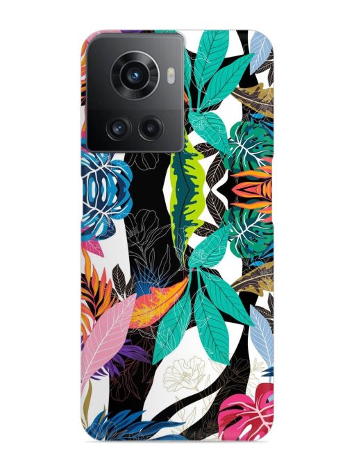 Floral Pattern Bright Snap Case for Oneplus 10R (5G) Zapvi