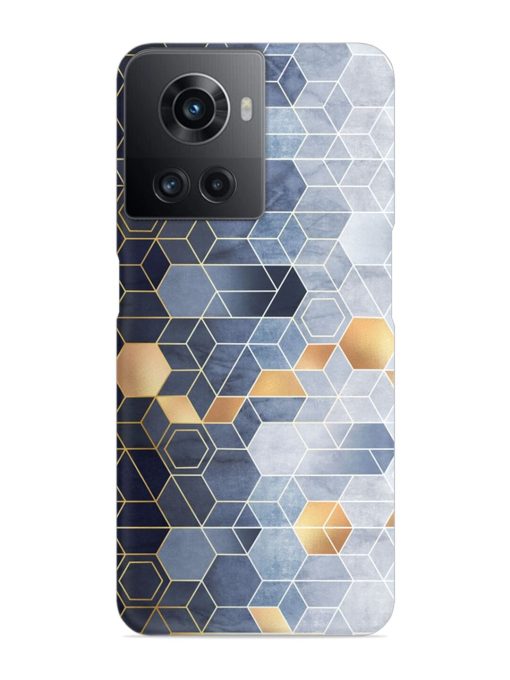 Geometric Abstraction Hexagons Snap Case for Oneplus 10R (5G) Zapvi