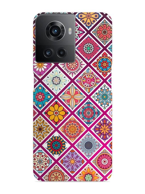 Seamless Tile Pattern Snap Case for Oneplus 10R (5G) Zapvi