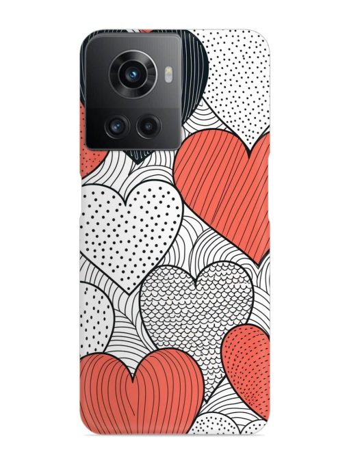 Girly Heart Seamless Snap Case for Oneplus 10R (5G) Zapvi