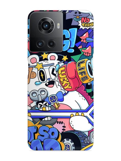 Universal Doodle Snap Case for Oneplus 10R (5G) Zapvi