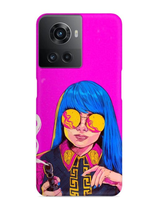 Aesthetic Anime Girl Snap Case for Oneplus 10R (5G) Zapvi