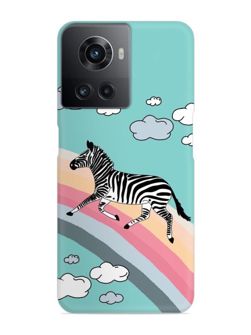 Running Zebra Snap Case for Oneplus 10R (5G) Zapvi