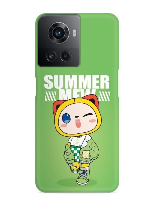 Summer Mew Snap Case for Oneplus 10R (5G) Zapvi