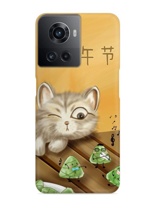 Cat Scorpion Dancing Snap Case for Oneplus 10R (5G) Zapvi