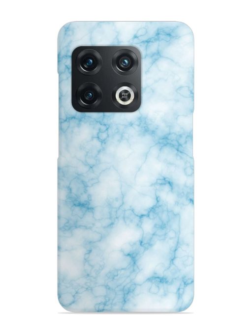 Blue White Natural Marble Snap Case for Oneplus 10T (5G) Zapvi