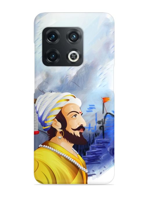 Shivaji Maharaj Color Paint Art Snap Case for Oneplus 10T (5G) Zapvi