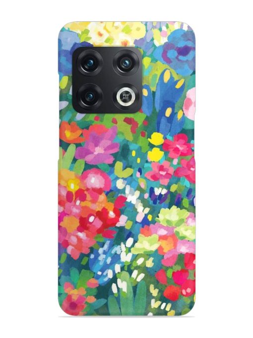 Watercolor Flower Art Snap Case for Oneplus 10T (5G)