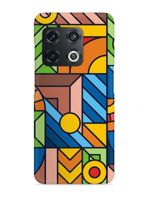 Colorful Geometric Snap Case for Oneplus 10T (5G)