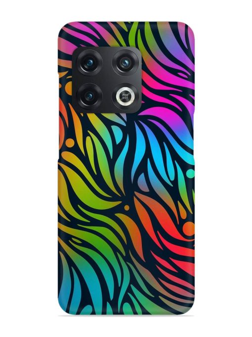 Abstract Leaf Design Snap Case for Oneplus 10T (5G) Zapvi