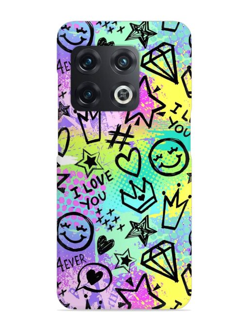 Bright Seamless Pattern Snap Case for Oneplus 10T (5G) Zapvi