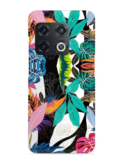 Floral Pattern Bright Snap Case for Oneplus 10T (5G)