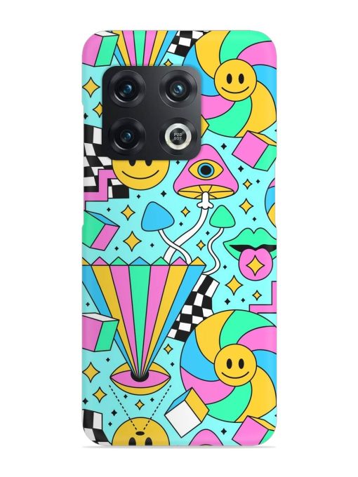 Trippy Rainbow 60S Snap Case for Oneplus 10T (5G) Zapvi