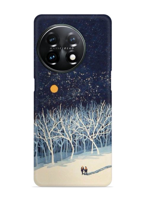 Full Moon Snowshoe Tour Snap Case for Oneplus 11 (5G) Zapvi