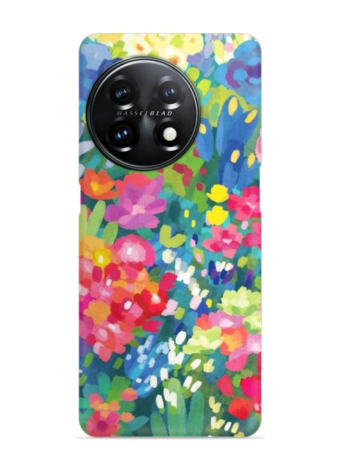 Watercolor Flower Art Snap Case for Oneplus 11 (5G) Zapvi