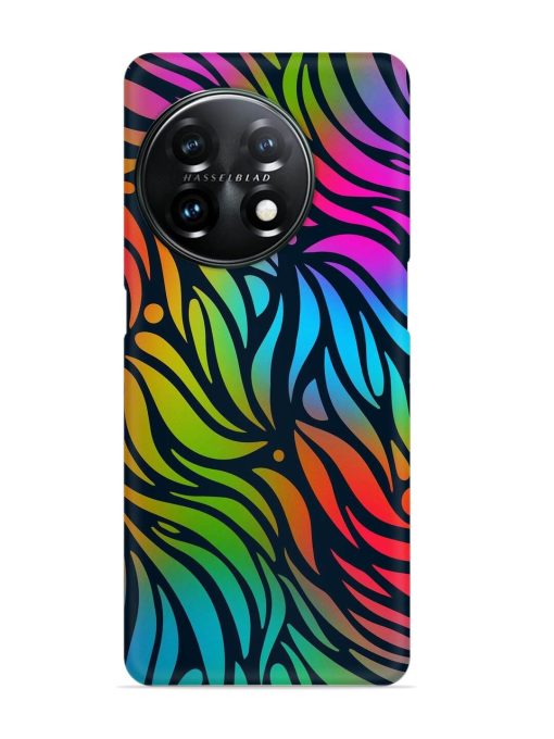 Abstract Leaf Design Snap Case for Oneplus 11 (5G) Zapvi