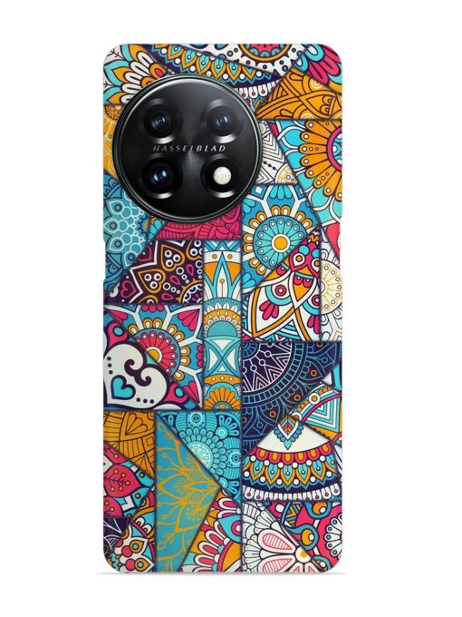 Patchwork Pattern Vintage Snap Case for Oneplus 11 (5G)