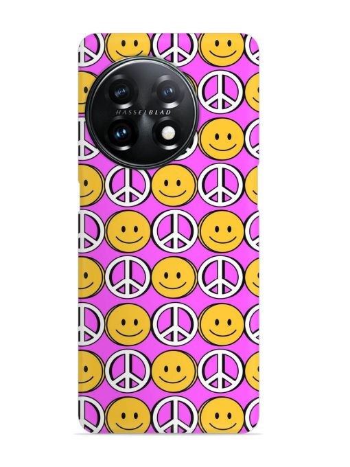 Smiley Face Peace Snap Case for Oneplus 11 (5G)