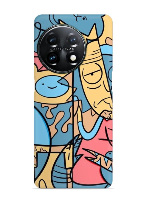 Silly Face Doodle Snap Case for Oneplus 11 (5G)