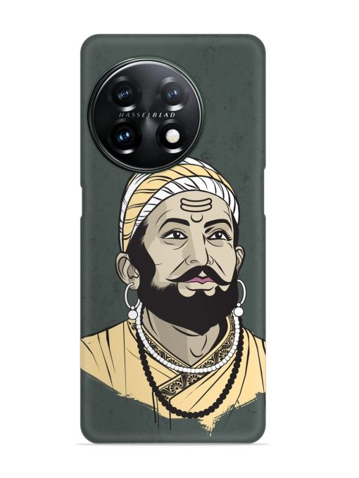 Shivaji Maharaj Vector Art Snap Case for Oneplus 11R (5G) Zapvi