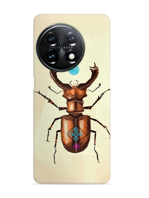 Stag Beetle Vector Snap Case for Oneplus 11R (5G) Zapvi