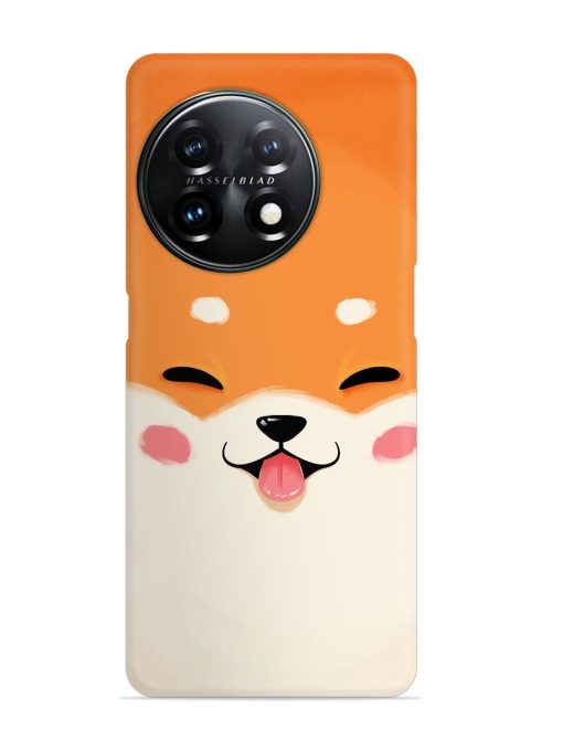 Cute Dog Face Vector Snap Case for Oneplus 11R (5G) Zapvi