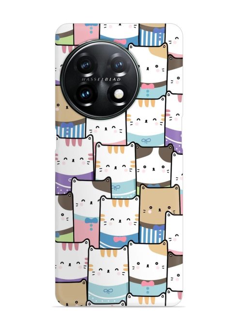 Cute Adorable Cat Snap Case for Oneplus 11R (5G) Zapvi