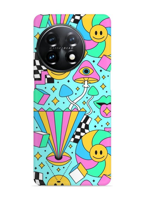 Trippy Rainbow 60S Snap Case for Oneplus 11R (5G) Zapvi