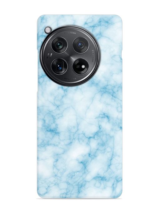 Blue White Natural Marble Snap Case for Oneplus 12 (5G) Zapvi