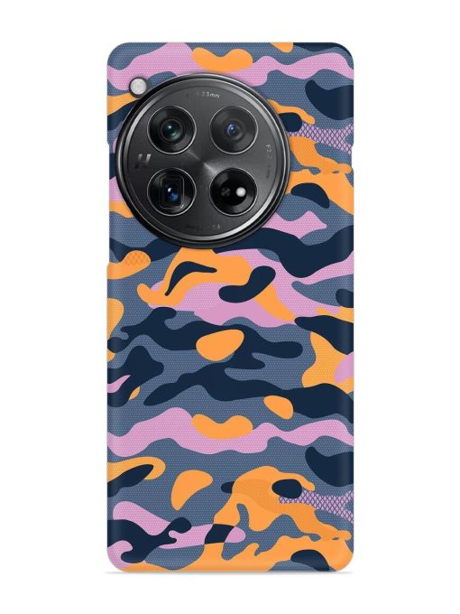 Camouflage Army Military English Orange Art Snap Case for Oneplus 12 (5G) Zapvi