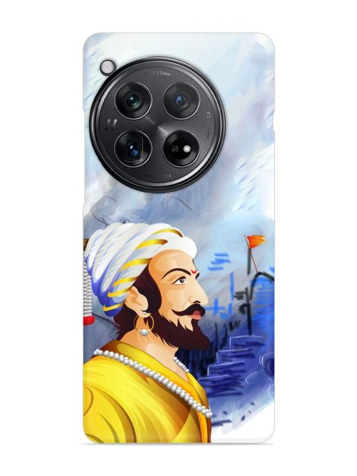 Shivaji Maharaj Color Paint Art Snap Case for Oneplus 12 (5G)